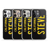 iPhone 16 Pro Max Vintage California License Plate Black Impact Phone Case