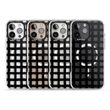 iPhone 16 Pro Max Messy Black Grid - Clear Black Impact Phone Case