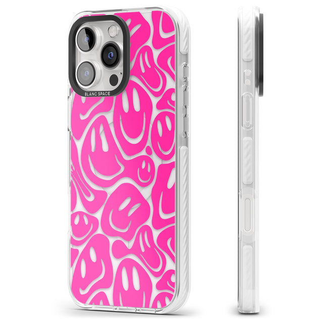 iPhone 16 Pro Max Pink Acid Faces Black Impact Phone Case