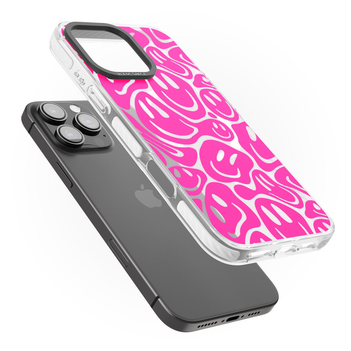 iPhone 16 Pro Max Pink Acid Faces Black Impact Phone Case