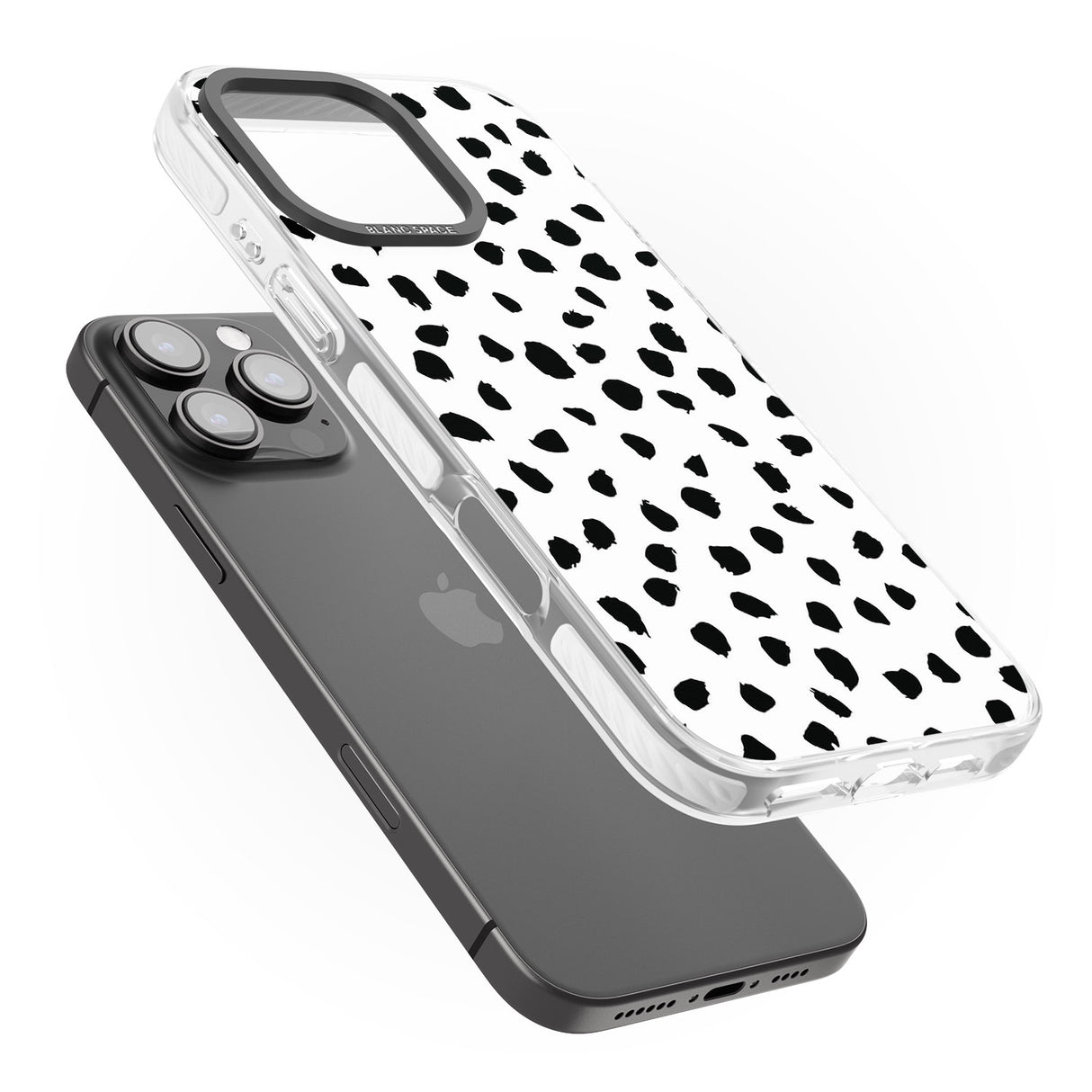 iPhone 16 Pro Max Dalmatian Print Black Impact Phone Case