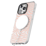 iPhone 16 Pro Max Horizontal Zebra Stripes Transparent Animal Print Black Impact Phone Case