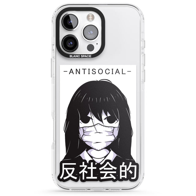 iPhone 16 Pro Max Anti-Social Black Impact Phone Case