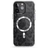 iPhone 16 Pro Max Black Tiger Roar Pattern Black Impact Phone Case