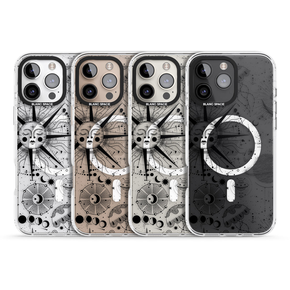 iPhone 16 Pro Max Large Sun Vintage Astrological Black Impact Phone Case