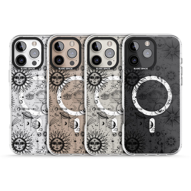 iPhone 16 Pro Max Suns & Planets Astrological Black Impact Phone Case