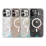 iPhone 16 Pro Max Cosmic Outer Space Design Pastels on Clear Black Impact Phone Case