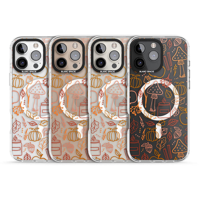 Autumn Line Pattern Impact Magsafe Phone Case for iPhone 16 Pro, iPhone 16 Pro Max