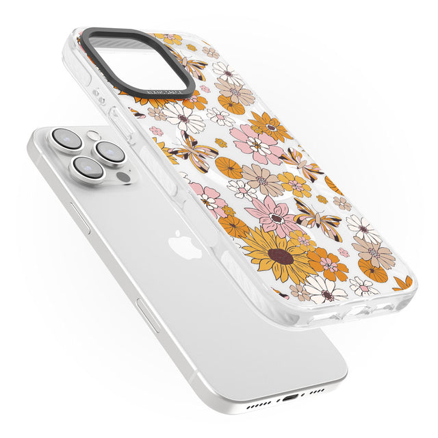 Butterfly & Bloom Autumn Floral Impact Magsafe Phone Case for iPhone 16 Pro, iPhone 16 Pro Max