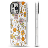 Retro Boho Fall Floral Impact Magsafe Phone Case for iPhone 16 Pro, iPhone 16 Pro Max