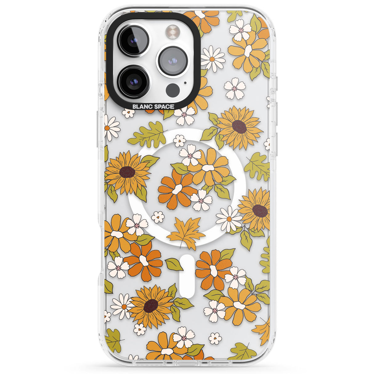 Boho Sunflowers Impact Magsafe Phone Case for iPhone 16 Pro, iPhone 16 Pro Max