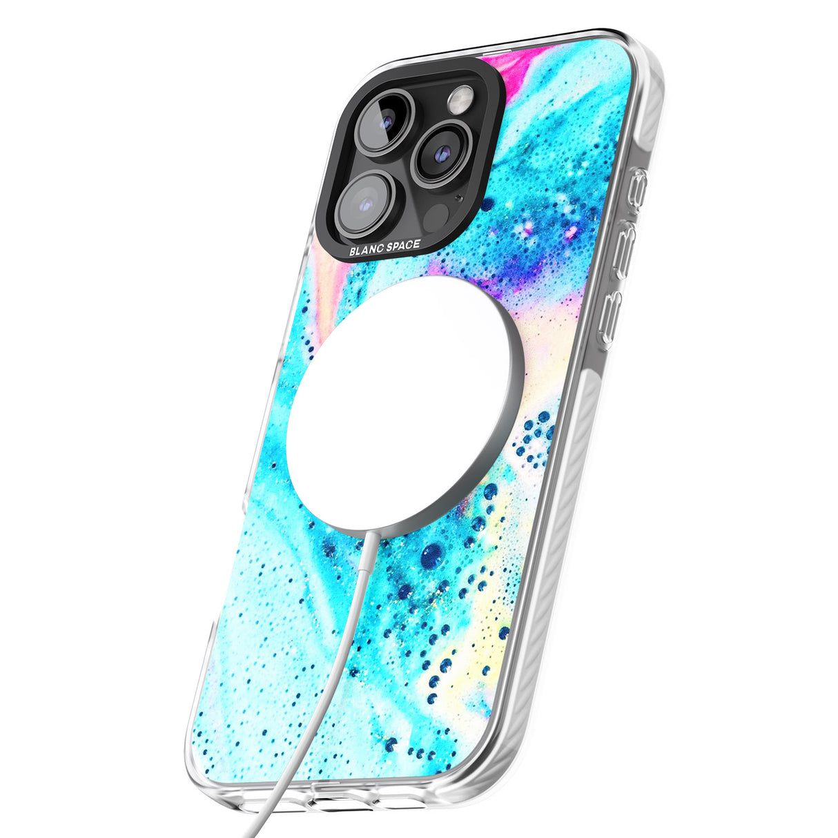 iPhone 16 Pro Max Ocean White Bath Bomb Black Impact Phone Case