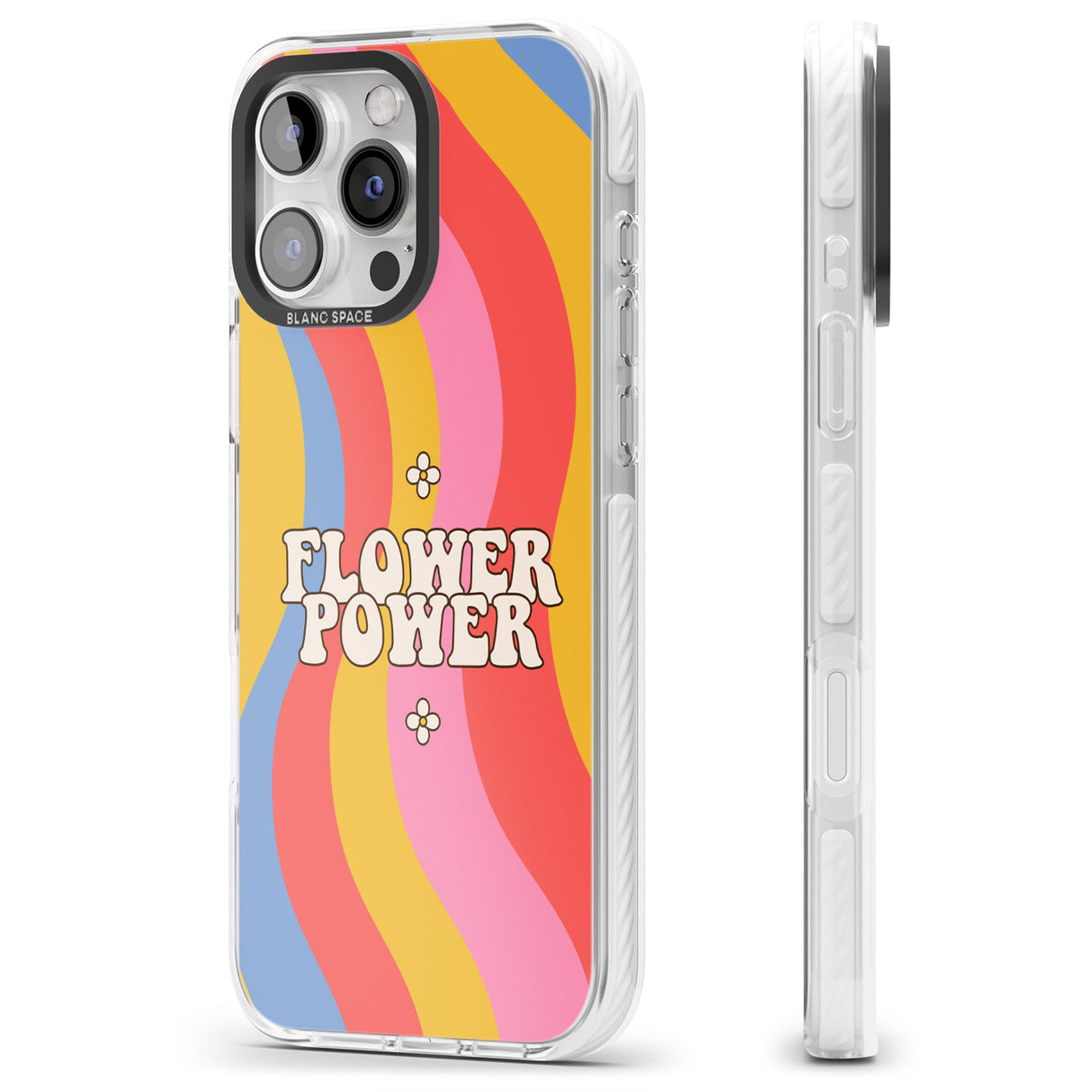 iPhone 16 Melting Flower Power Clear Impact Phone Case