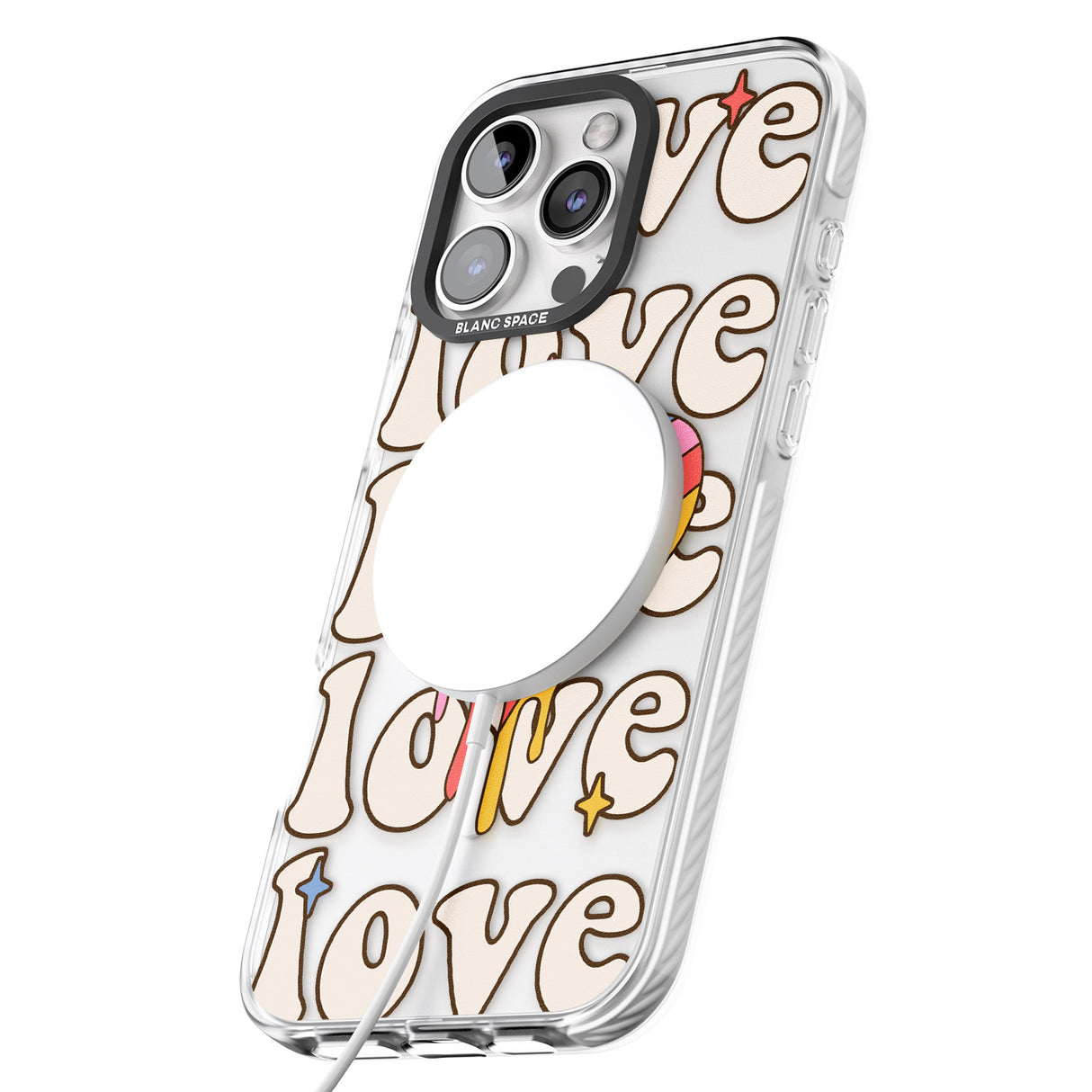 iPhone 16 Groovy Love Clear Impact Phone Case