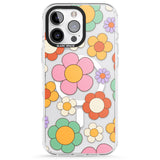 iPhone 16 Groovy Blossoms Clear Impact Phone Case