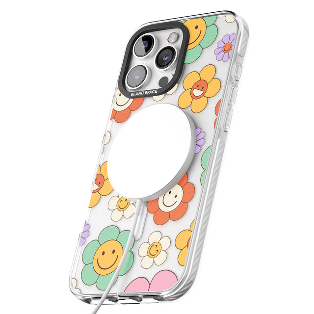 iPhone 16 Happy Blossoms Clear Impact Phone Case