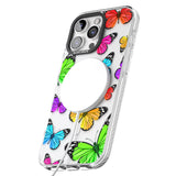 iPhone 16 Pro Max Vibrant Butterflies Black Impact Phone Case