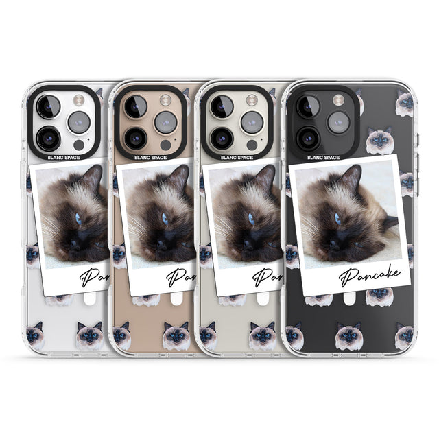 iPhone 16 Pro Max Personalised Burmese Cat Photo Black Impact Phone Case