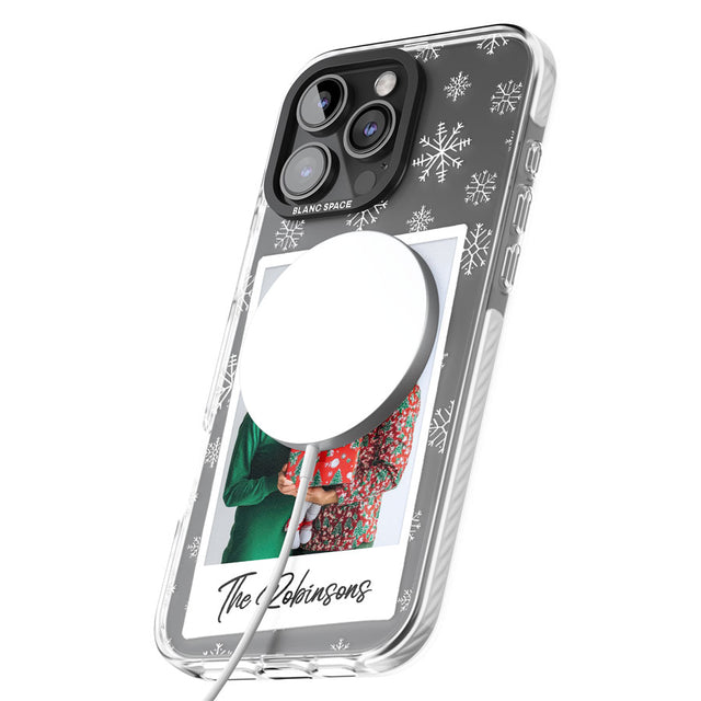 Personalised Snowflake Photo Impact Magsafe Phone Case for iPhone 16 Pro, iPhone 16 Pro Max