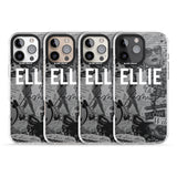 iPhone 16 Pro Max Personalised Grey Scale Fashion Collage Black Impact Phone Case