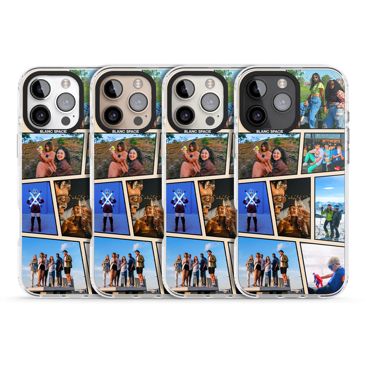 iPhone 16 Pro Max Comic Strip Photo Black Impact Phone Case