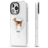 iPhone 16 Pro Max Personalised Hand Painted Beagle Black Impact Phone Case