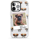 iPhone 16 Pro Max Personalised Boxer - Dog Photo Black Impact Phone Case