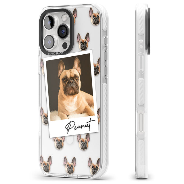 iPhone 16 Pro Max Personalised French Bulldog, Tan - Dog Photo Black Impact Phone Case