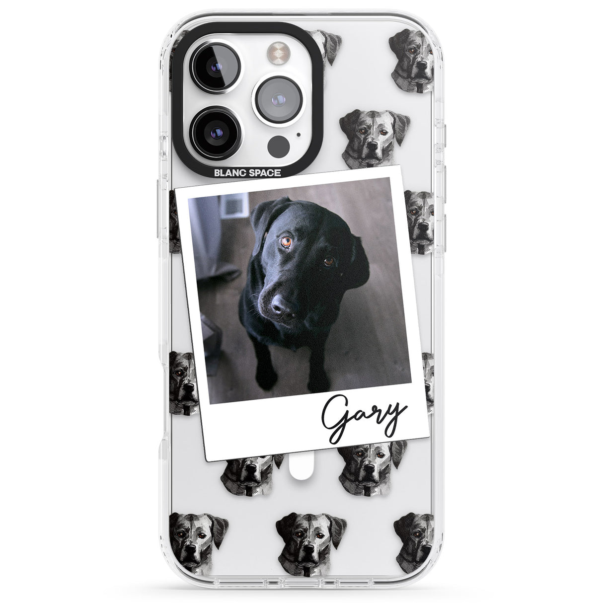 iPhone 16 Pro Max Personalised Labrador, Black - Dog Photo Black Impact Phone Case