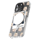 iPhone 16 Pro Max Personalised Cockapoo, Cream - Dog Photo Black Impact Phone Case