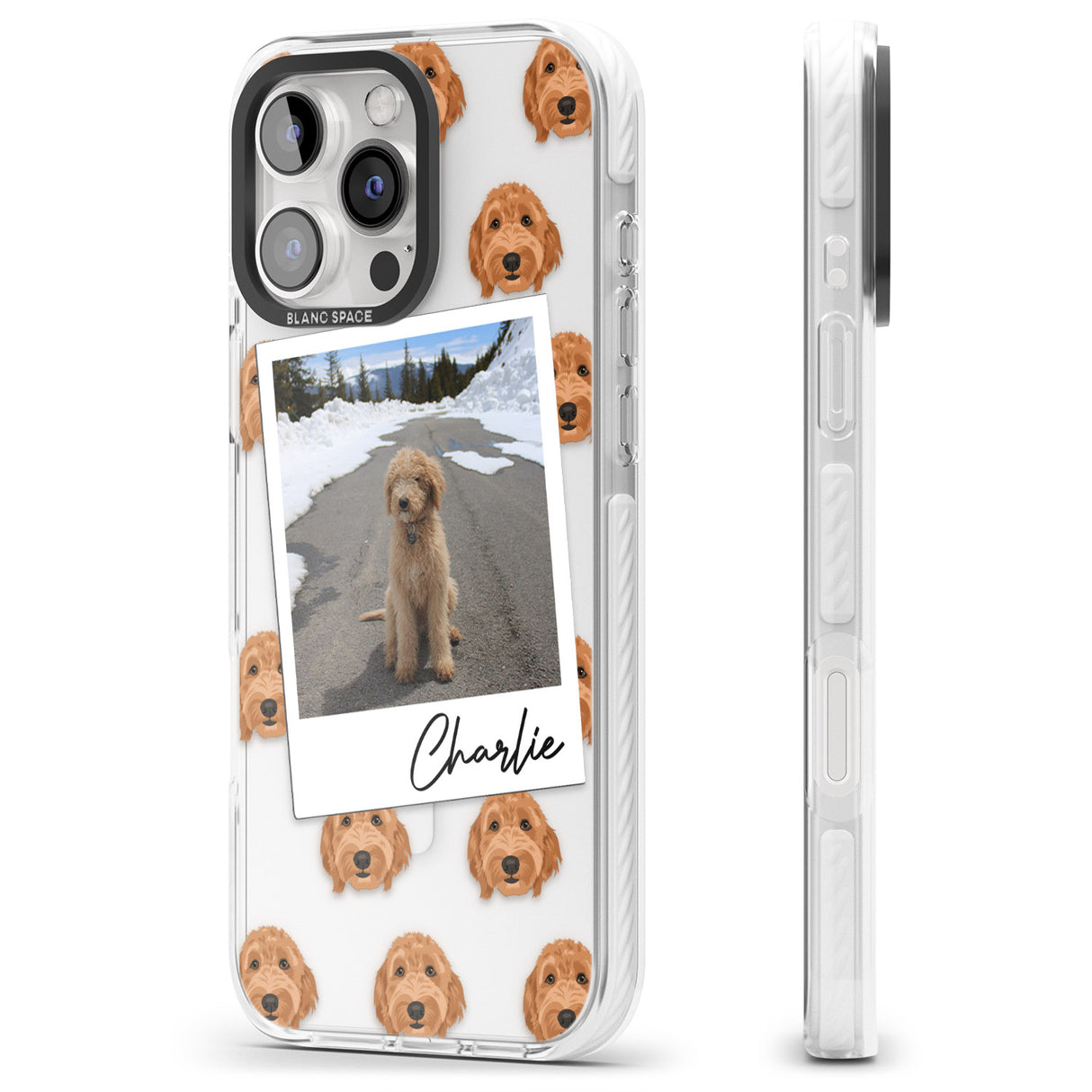 iPhone 16 Pro Max Personalised Personalised Golden Doodle - Dog Photo Black Impact Phone Case