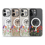 Personalised Spring Wildflowers Impact Magsafe Phone Case for iPhone 16 Pro, iPhone 16 Pro Max