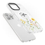 Personalised April Wildfowers Impact Magsafe Phone Case for iPhone 16 Pro, iPhone 16 Pro Max