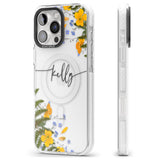 iPhone 16 Pro Max Personalised Ferns & Wildflowers Black Impact Phone Case