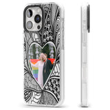 iPhone 16 Pro Max Personalised Henna Heart Photo Case Black Impact Phone Case