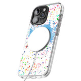 iPhone 16 Pro Max Personalised Rainbow Paint Splatter Black Impact Phone Case