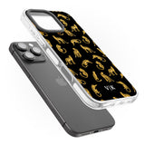 iPhone 16 Pro Max Personalised Cheetah Pattern: Black Black Impact Phone Case