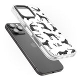 iPhone 16 Pro Max Personalised Cheetah Black & White Black Impact Phone Case