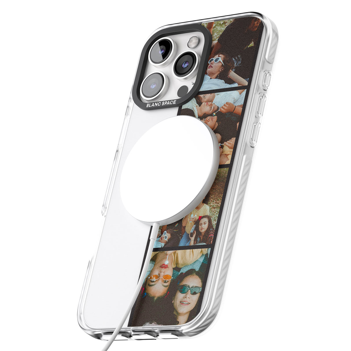 iPhone 16 Pro Max Personalised Photo Strip Black Impact Phone Case