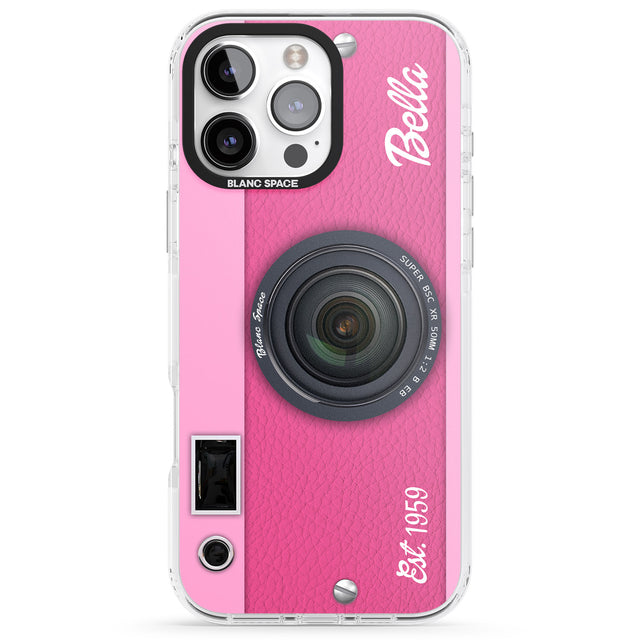 iPhone 16 Pro Max Personalised Pink Dream Camera Black Impact Phone Case