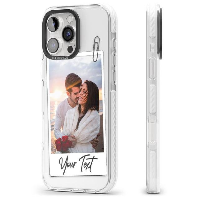 iPhone 16 Pro Max Personalised Instant Camera Photo Black Impact Phone Case