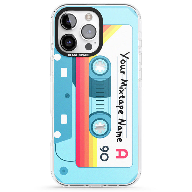 iPhone 16 Pro Max Personalised Sporty Cassette Black Impact Phone Case