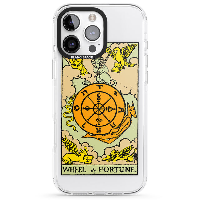 iPhone 16 Pro Max Personalised Wheel of Fortune Tarot Card - Colour Black Impact Phone Case