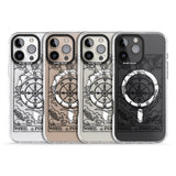 iPhone 16 Pro Max Personalised Wheel of Fortune Tarot Card - Transparent Black Impact Phone Case