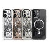 iPhone 16 Pro Max Personalised The Sun Tarot Card - Transparent Black Impact Phone Case