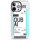 iPhone 16 Pro Max Personalised Dubai Boarding Pass Black Impact Phone Case