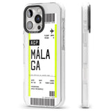 iPhone 16 Pro Max Personalised Málaga Boarding Pass Black Impact Phone Case