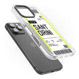 iPhone 16 Pro Max Personalised Santorini Boarding Pass Black Impact Phone Case