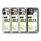 iPhone 16 Pro Max Personalised Ibiza Boarding Pass Black Impact Phone Case