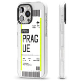 iPhone 16 Pro Max Personalised Prague Boarding Pass Black Impact Phone Case